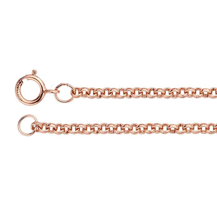 14/20 Roségoud Gevuld 2,1mm Ronde Rolo Ketting