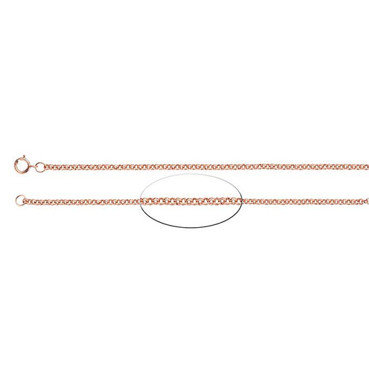 14/20 Roséguld-fylld 2,1 mm Rund Rolo-kedja