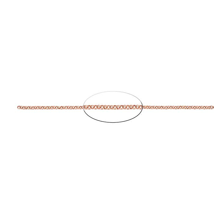 14/20 Rose Gold-Filled 2.1mm Round Rolo Chain, By the Foot