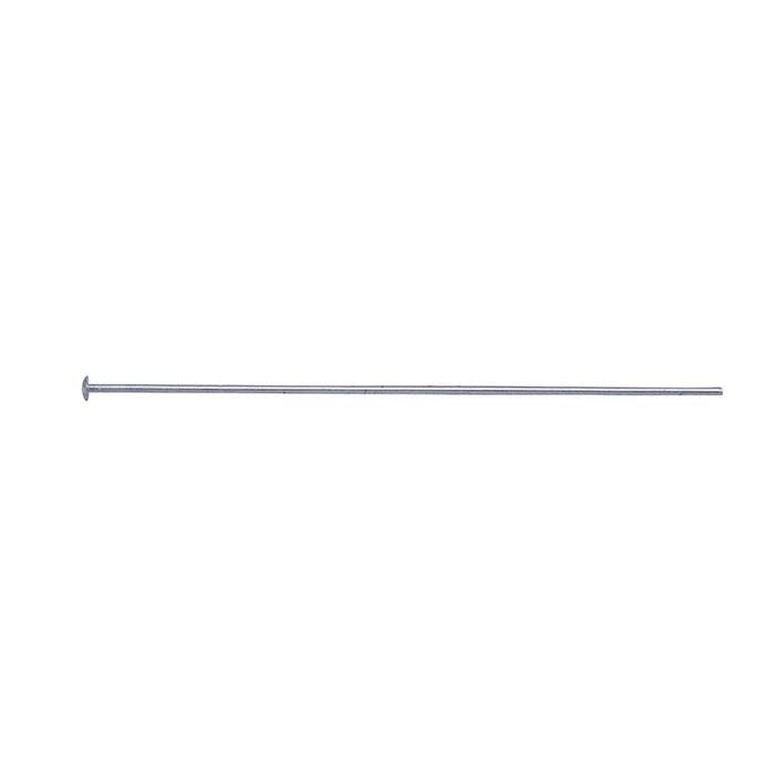 Pino de Cabeça Domed em Ouro Branco 14K 38,1mm 1,5mm, 0,51mm, Meio Duro