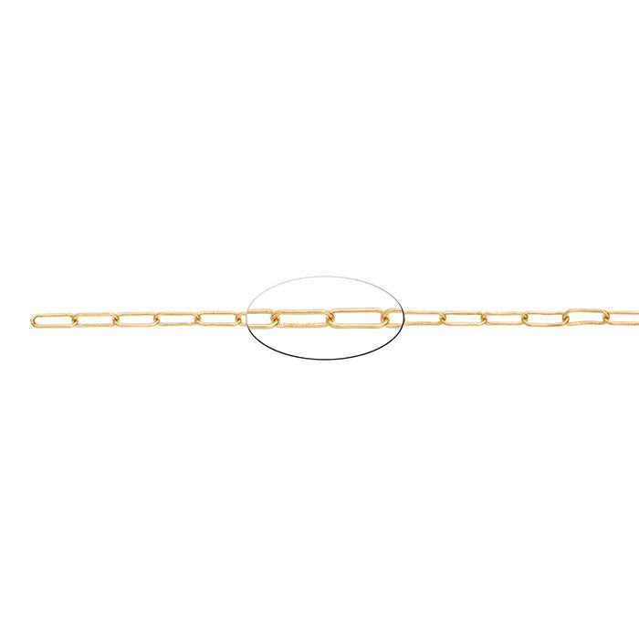 14/20 Yellow Gold-Filled 1.9mm Oval Cable Chain, By the Foot