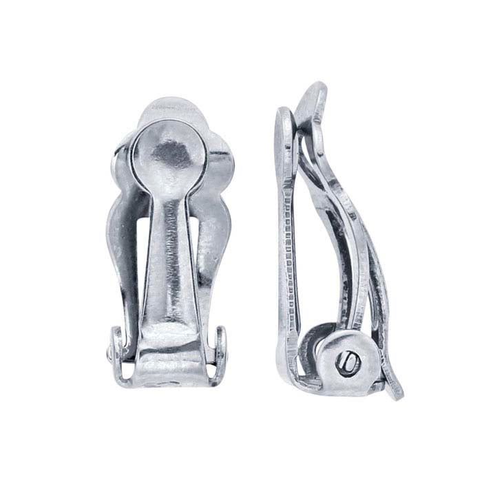 Stainless Steel Clip Earring with Pad