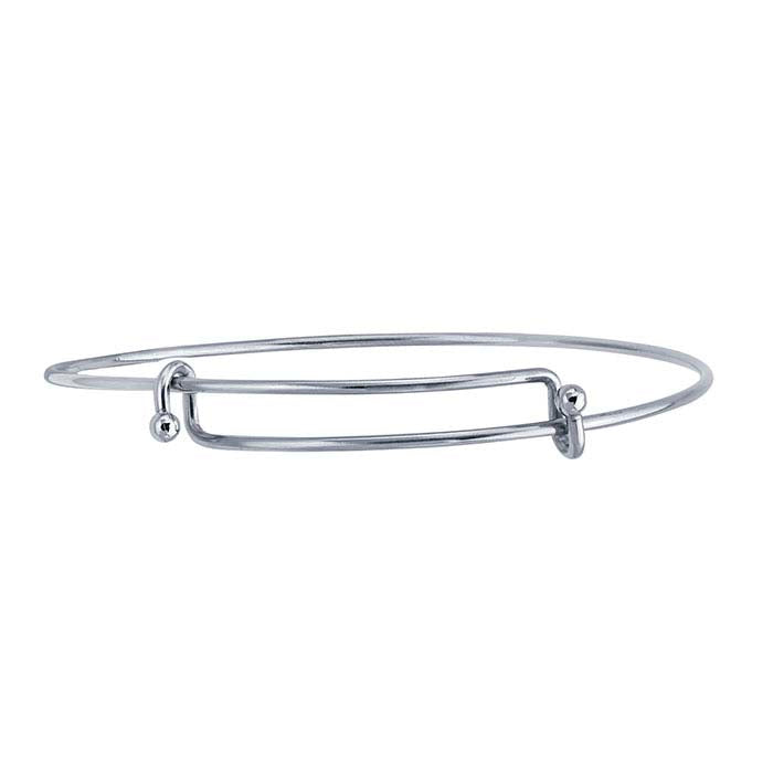 Stainless Steel Expandable Charm Bracelet with Ball Ends