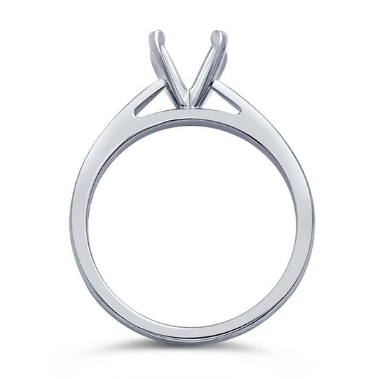 Платиновая оправa для круглого кольца с бриллиантом 1 карат