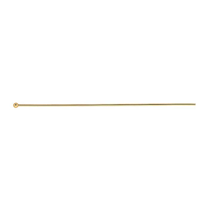 14/20 Yellow Gold-Filled Ball Head Pin, 0.64mm, 1/2-Hard