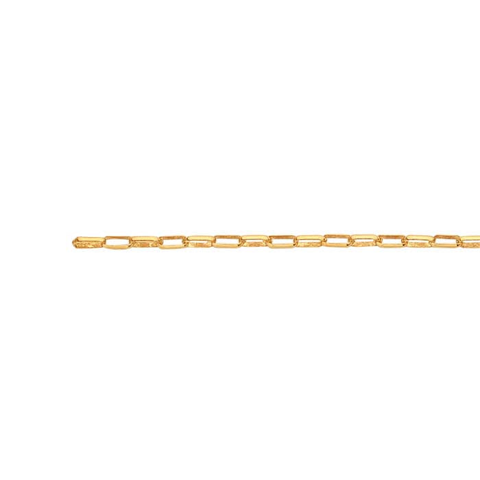 14/20 Geltono aukso užpildyta 1,3 mm tempimo ovalo rolo grandinėlė, 15,24 m ritė