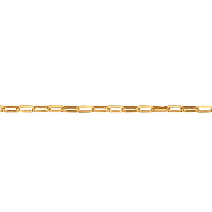 14/20 Geltono aukso užpildyta 1,3 mm tempimo ovalo rolo grandinėlė, 15,24 m ritė