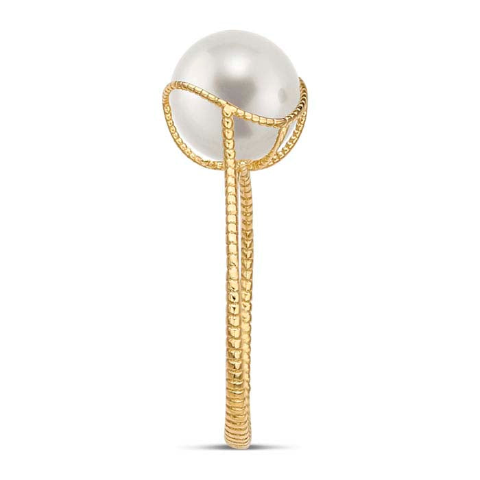 14K Yellow Gold Filigree Pearl Ring Mounting