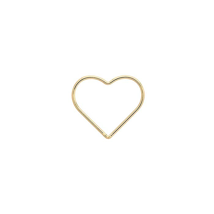 14/20 Yellow Gold-Filled Open Heart Component