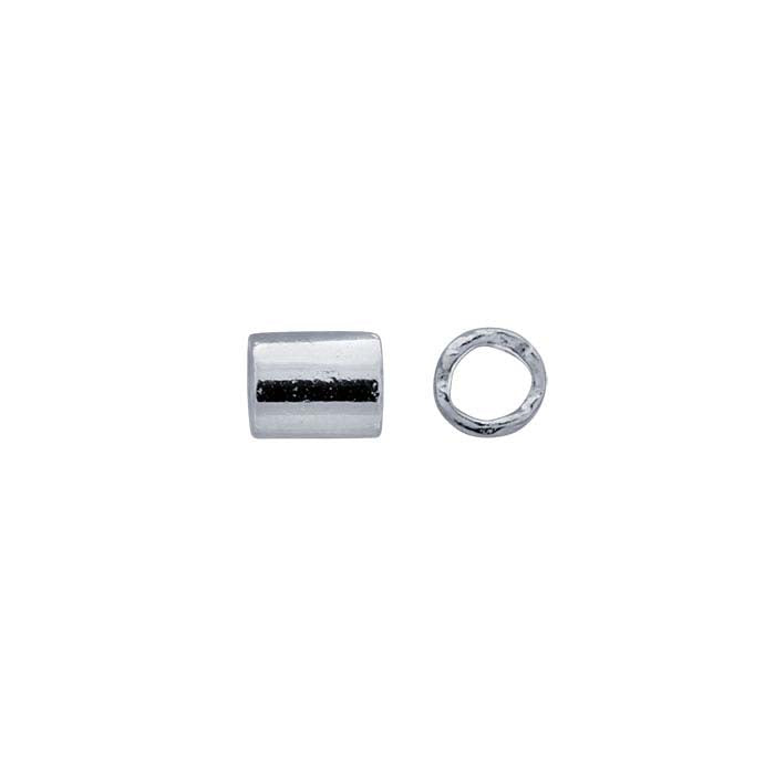 Beadalon® Brass Silver-Plated Tube Crimp Bead, 0.03 kg.