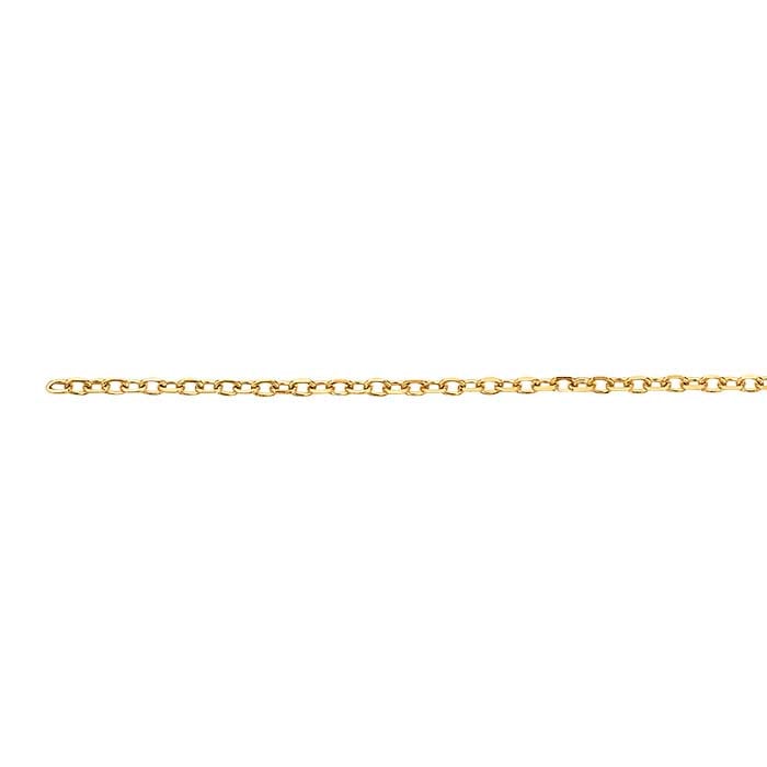 14K Yellow Gold Beveled Oval Cable Chain