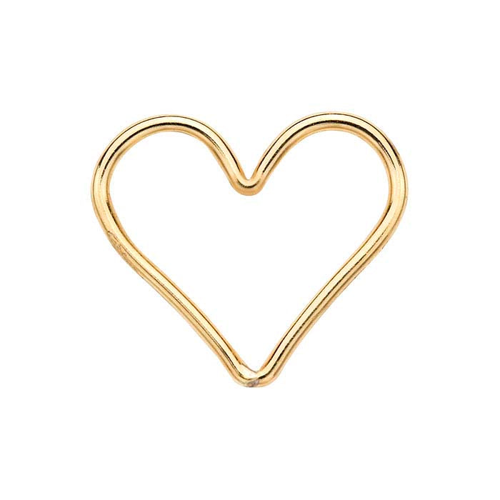 14/20 Yellow Gold-Filled Open Heart Component