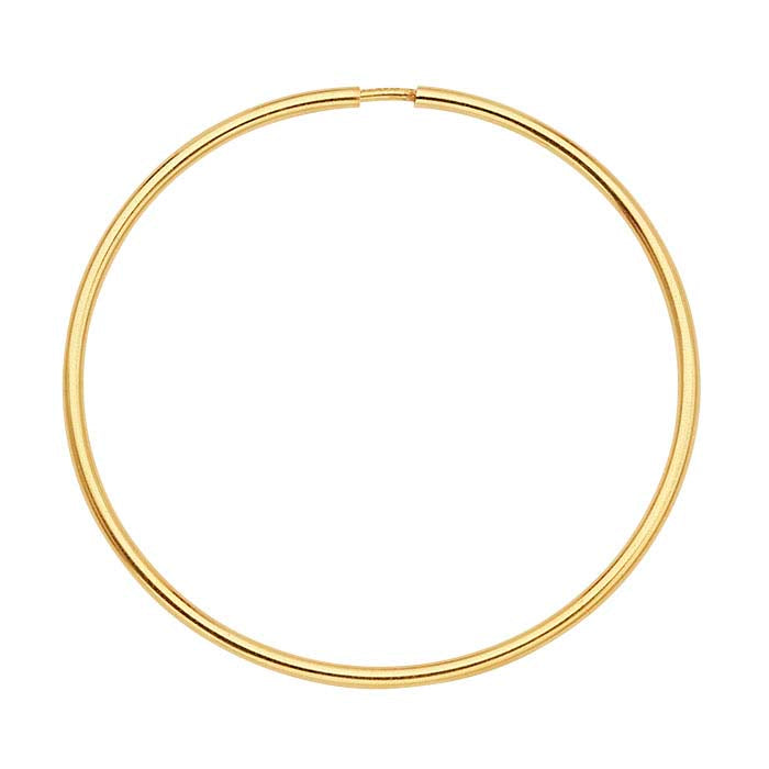 14K Yellow Gold Endless Hoop Earring