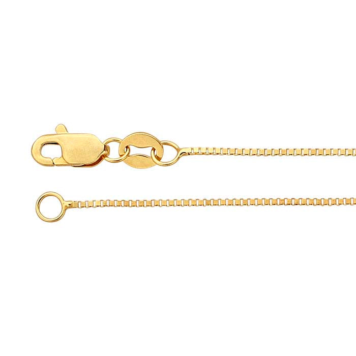 14K Yellow Gold 0.6mm Venetian Box Chain