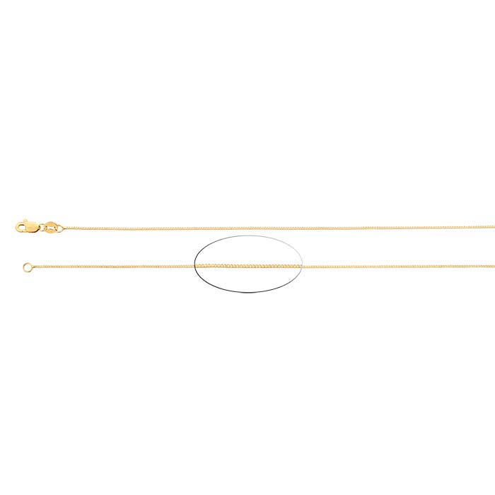 14K Yellow Gold 0.6mm Venetian Box Chain