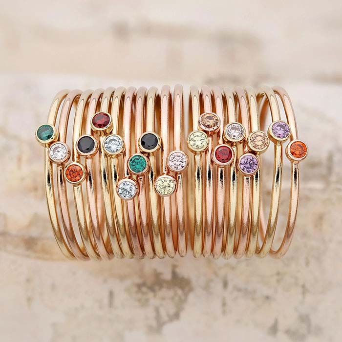 14/20 Yellow Gold-Filled Champagne CZ-Set Ring