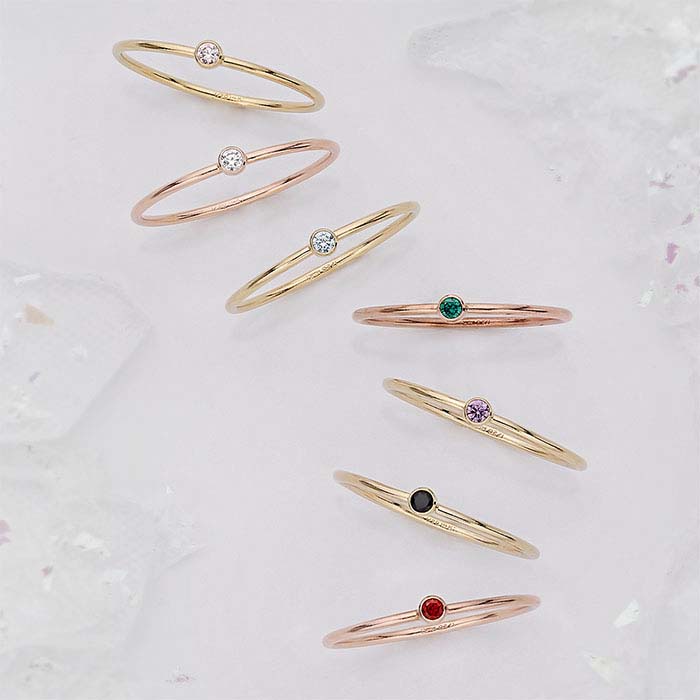 14/20 Yellow Gold-Filled Champagne CZ-Set Ring