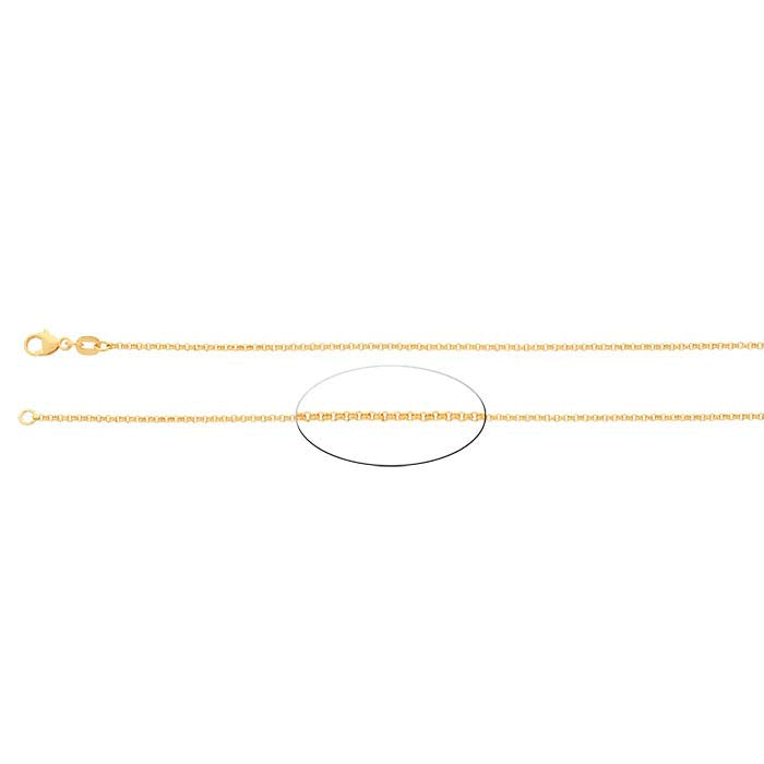 14K Yellow Gold 1.5mm Round Rolo Chain