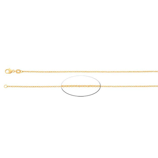 14K Yellow Gold 1.5mm Round Rolo Chain