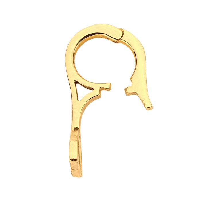 Rehausseur de Collier à Charnière Floral en Or Jaune 14K