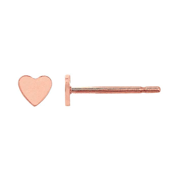 14/20 Rose Gold-Filled Heart Post Earring