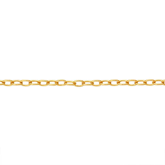 14/20 Yellow Gold-Filled 1.1mm Add-A-Bead Cable Chain Necklace, Adjustable