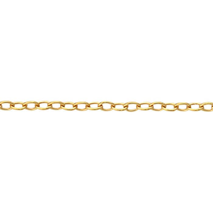 Colar de corrente de cabo Add-A-Bead ajustável em ouro amarelo preenchido 14/20, 1,1 mm