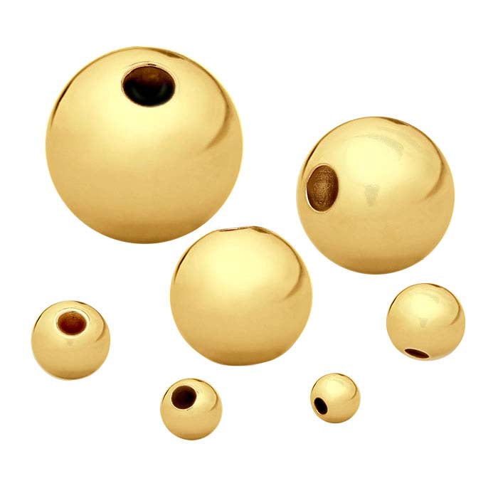 14/20 Yellow Gold-Filled 4mm Round Seamless Bead