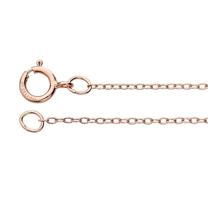 14/20 Rose Gold-Filled 1mm Oval Cable Chain