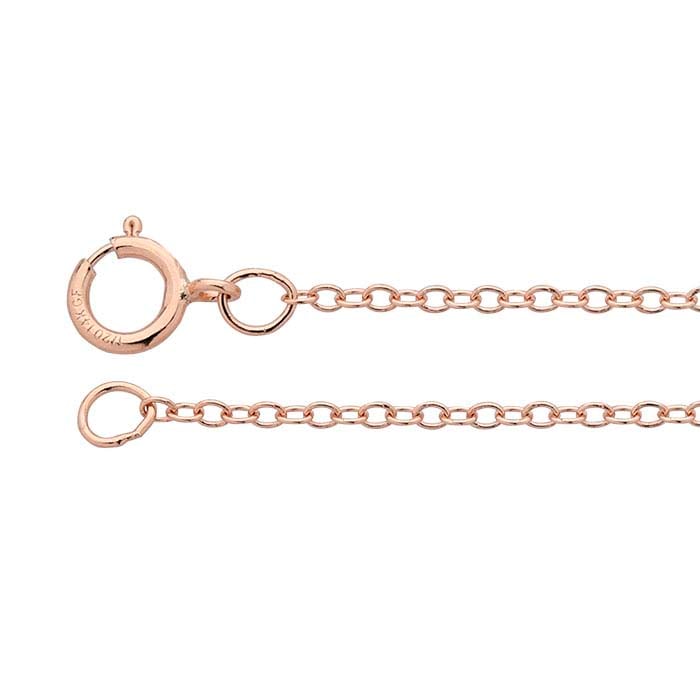 14/20 Rose Gold-Filled 1.3mm Oval Cable Chain