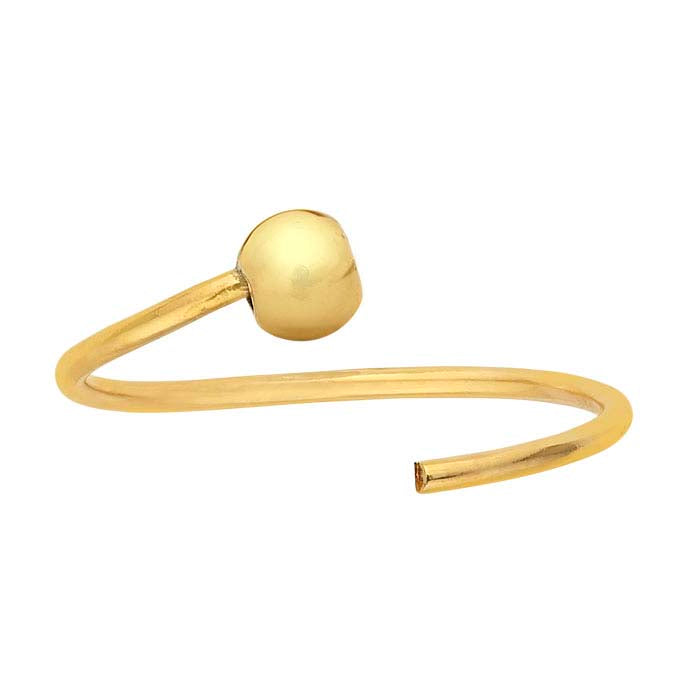 14/20 Yellow Gold-Filled Hoop Earring with Bead