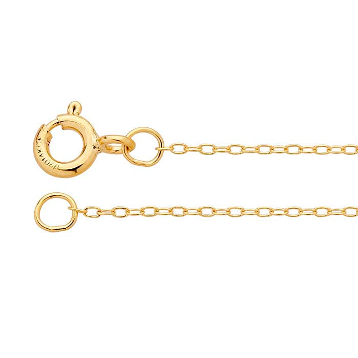 14/20 Yellow Gold-Filled 1.2mm Lightweight Oval Cable Chain