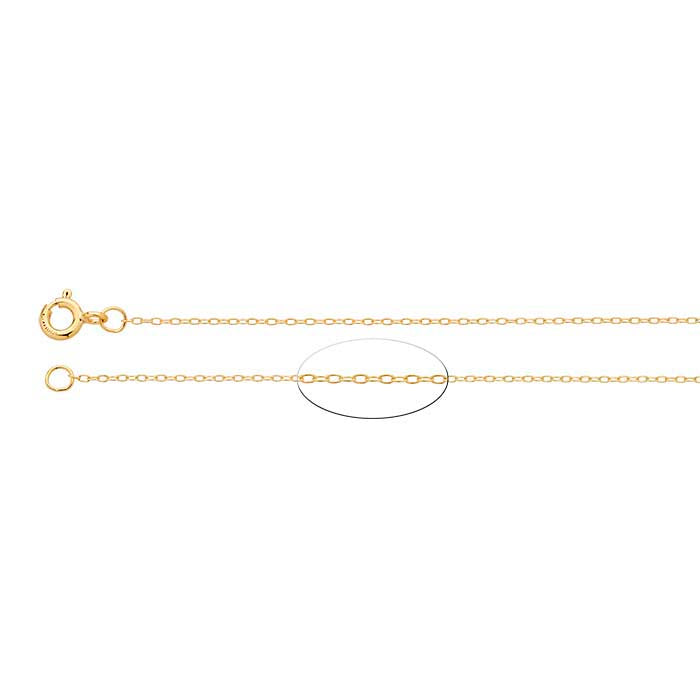 14/20 Yellow Gold-Filled 1.2mm Lightweight Oval Cable Chain