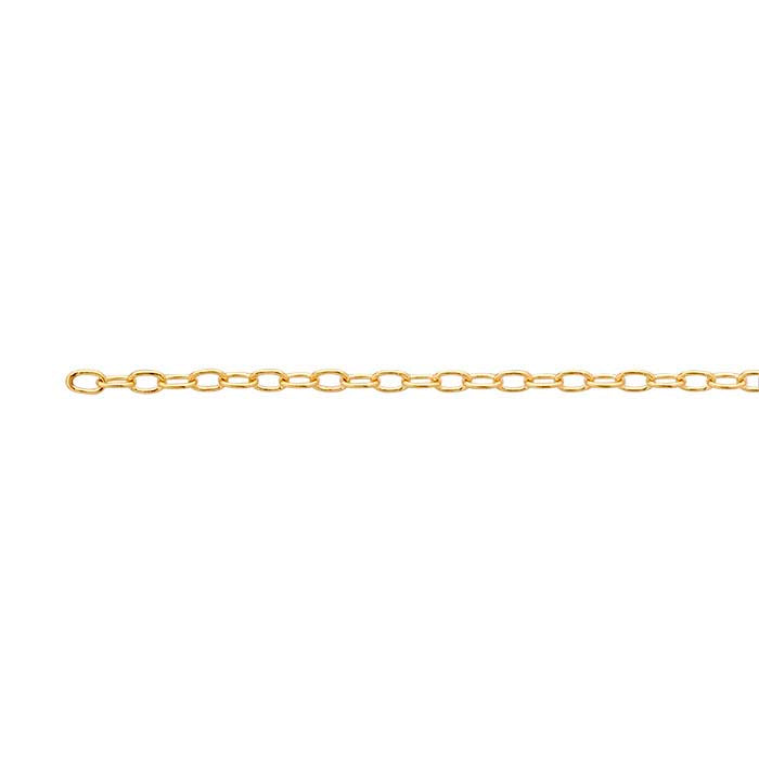 14/20 Yellow Gold-Filled 1.2mm Lightweight Oval Cable Chain, By the Foot