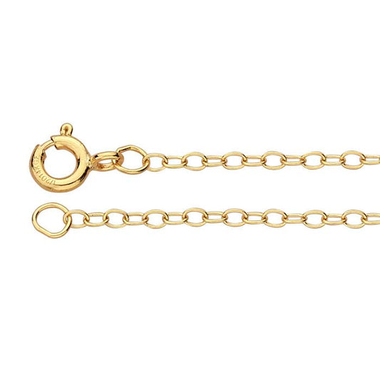 14/20 Yellow Gold-Filled 1.7mm Oval Cable Chain