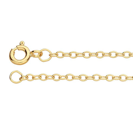 14/20 Yellow Gold-Filled 1.8mm Oval Cable Chain