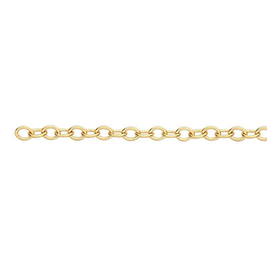 14/20 Yellow Gold-Filled 1.8mm Oval Cable Chain, By the Foot