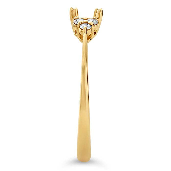 14K Yellow Gold 4.4mm Round Semi-Mount Engagement Ring Mounting