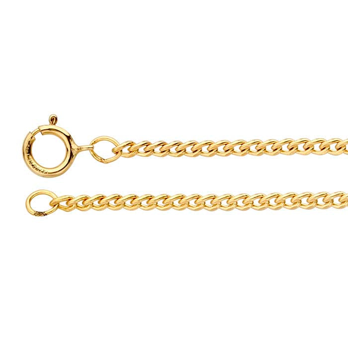 14/20 Geel Goud Gevuld 1,8mm Platte Curb Ketting