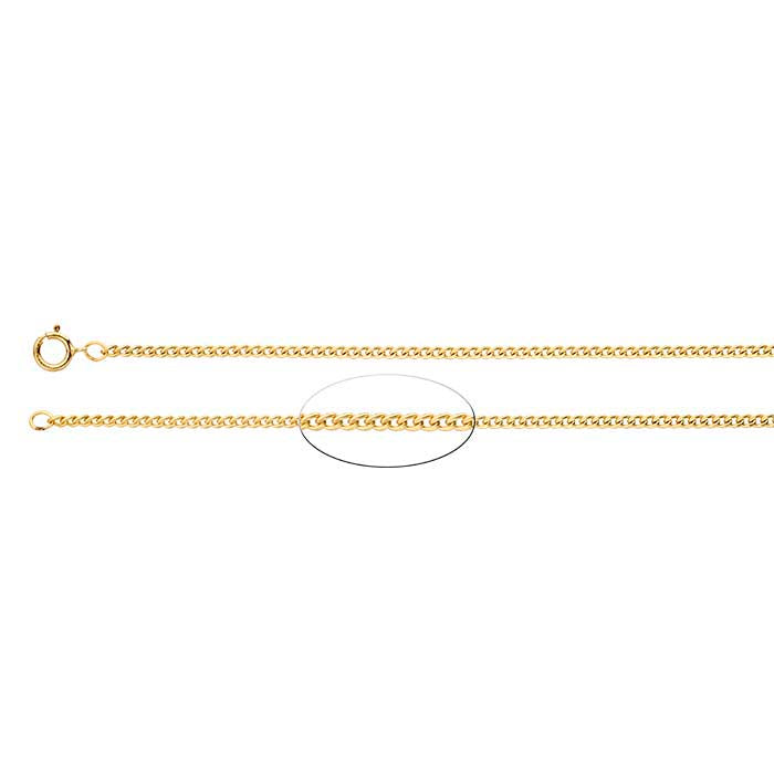 14/20 Geel Goud Gevuld 1,8mm Platte Curb Ketting