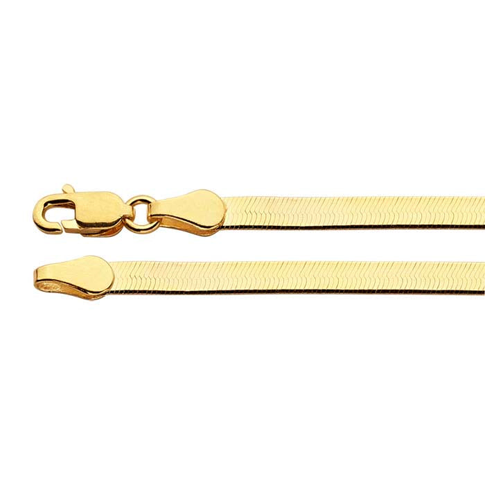 14K Yellow Gold 3mm Herringbone Chain