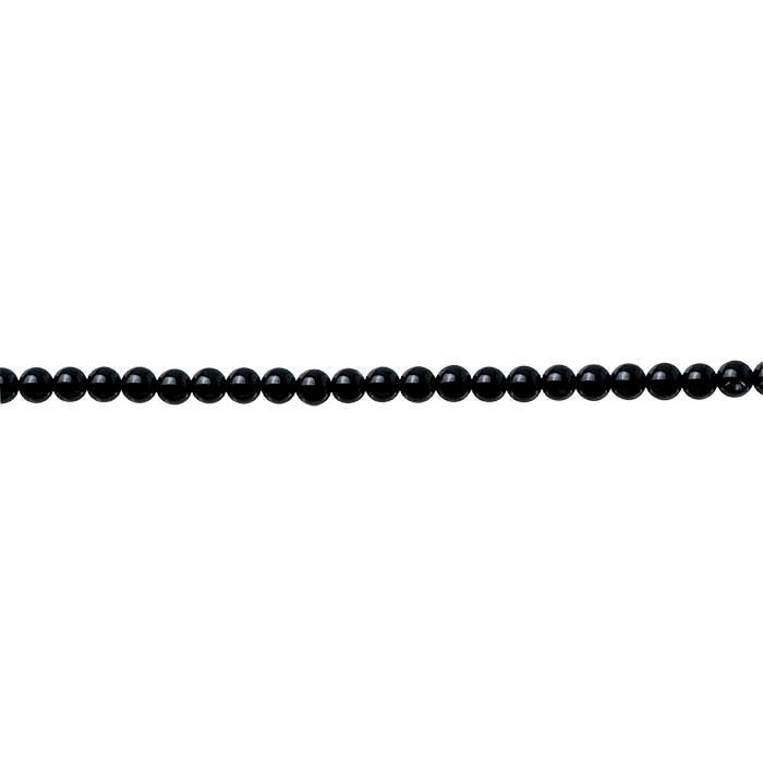 Fio de Contas Redondas de Ônix Preto 5mm