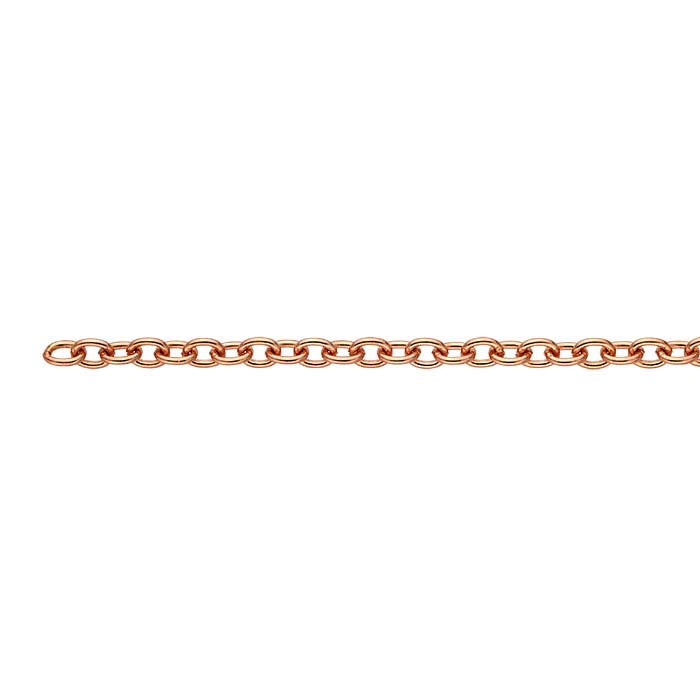 Koppar 4,1 mm oval kabelkedja, 3,05 m. Spole
