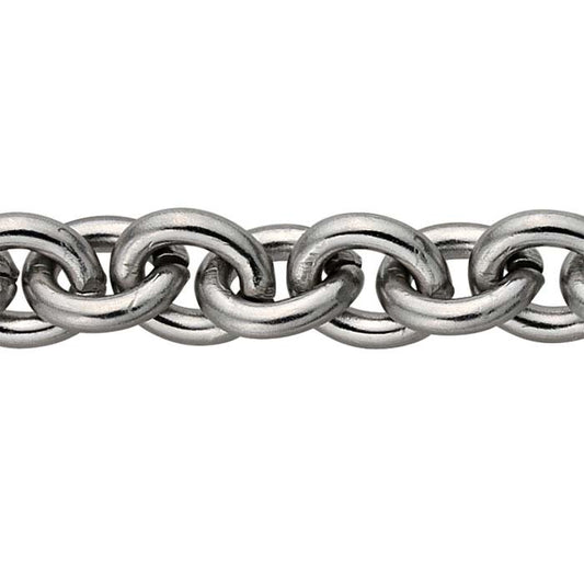 Stainless Steel 4.8mm Oval Cable Chain, 3.05 m. Spool