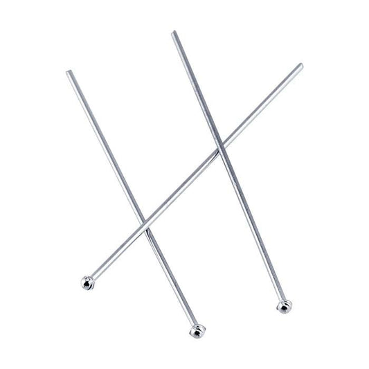 Messinki valkoisella viimeistelyllä 38,1 mm pallopäinen neula, 0,72 mm, 1/2-kovuusaste