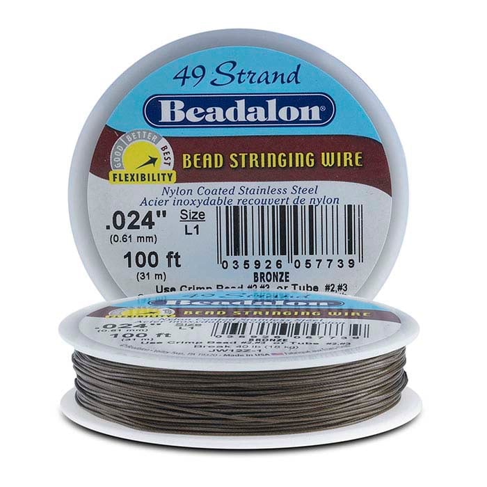 Beadalon® Professional Series 49-Strand Bronze Wire, 30.48 m. Spool