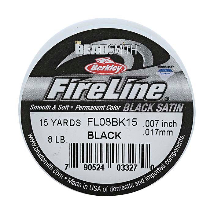 FireLine® Black Satin 0.18mm Bead Thread, 15 Yds.