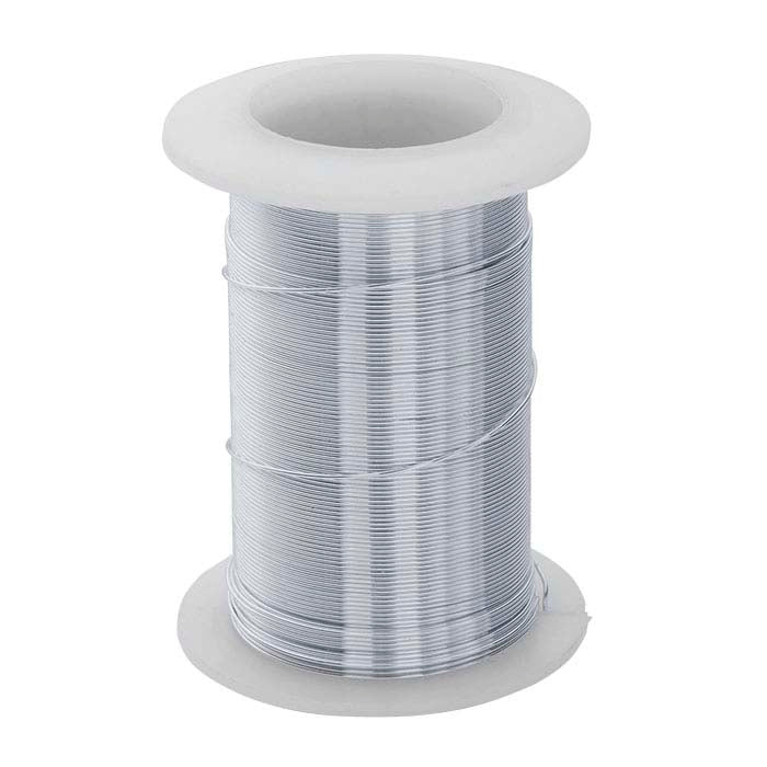 Beadsmith® Wire Elements Silver-Color Round Craft Wire, 0.40mm, 1/2-Hard
