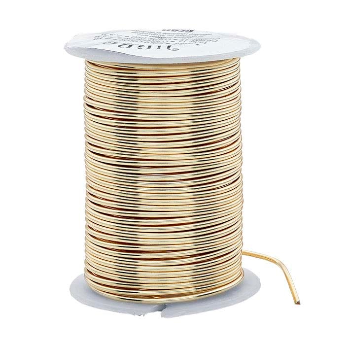 Beadsmith® Wire Elements Gold-Color Round Craft Wire, 1.29mm, 1/2-Hard
