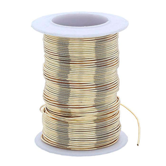 Beadsmith® Wire Elements gullfarget rund håndverkswire, 0,81 mm, 1/2-hard